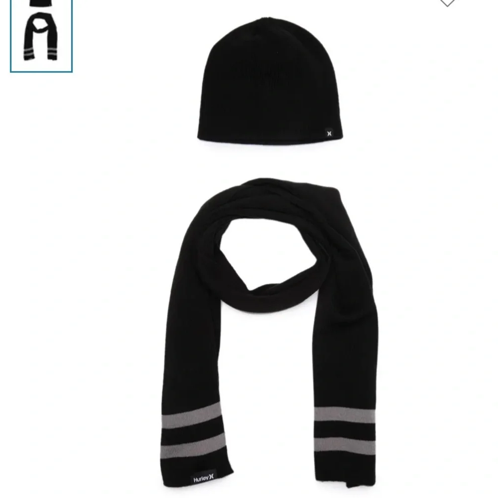 Hurley New Yorker Beanie & Scarf 2-Piece Set NWT